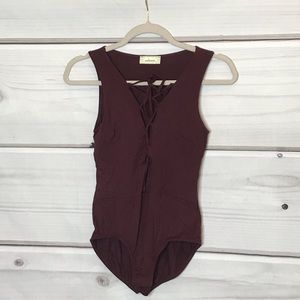 Solemio Tops - Solemio lace up body suit Solemio Tops - Solemio lace up body suit